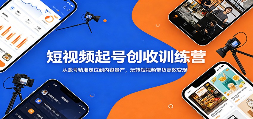 短视频起号创收训练营：从账号精准定位到内容量产，玩转短视频带货高效变现-米壳知道—知识分享平台