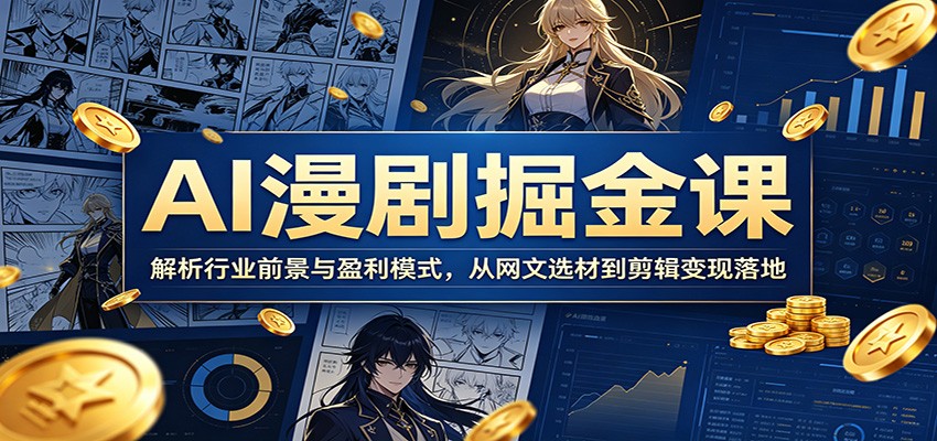 AI漫剧掘金课:解析行业前景与盈利模式,从网文选材到剪辑变现落地-米壳知道—知识分享平台