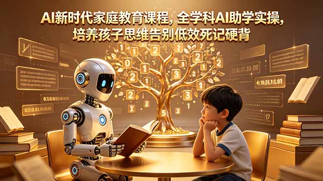 AI新时代家庭教育课程，全学科AI助学实操，培养孩子思维告别低效死记硬背-米壳知道—知识分享平台