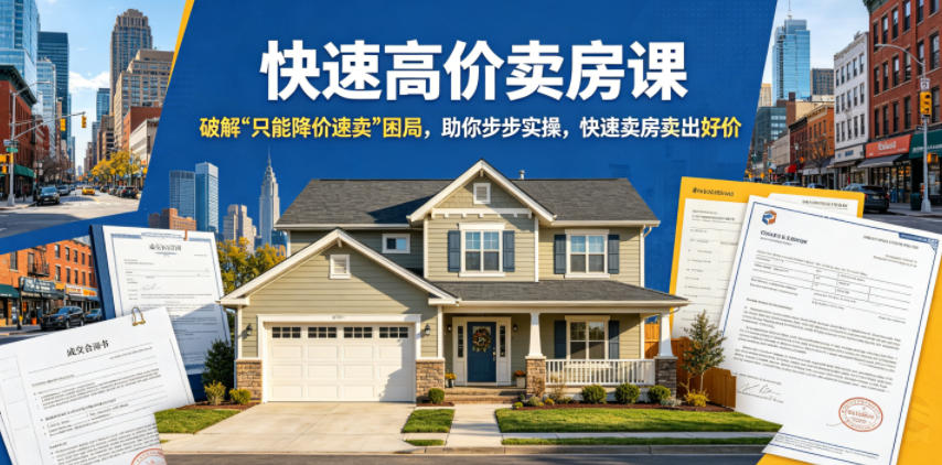 快速高价卖房课，破解“只能降价速卖”困局，助你步步实操，快速卖房卖出好价(更新2026)-米壳知道—知识分享平台