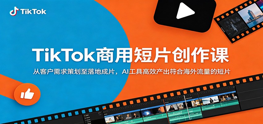 TikTok商用短片创作课：从客户需求策划至落地成片，AI工具高效产出符合海外流量的短片-米壳知道—知识分享平台