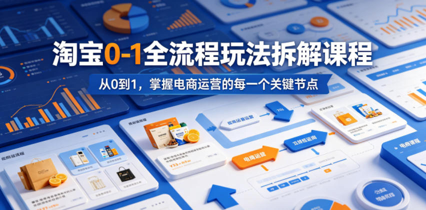 淘宝0-1全流程玩法拆解课程，从0到1，掌握电商运营的每一个关键节点-米壳知道—知识分享平台