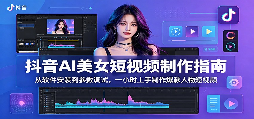 抖音AI美女短视频制作指南：从软件安装到参数调试，一小时上手制作爆款人物短视频-米壳知道—知识分享平台