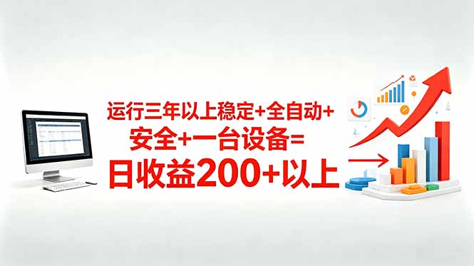三年以上稳定+全自动+安全+一台设备=日收益200+-米壳知道—知识分享平台