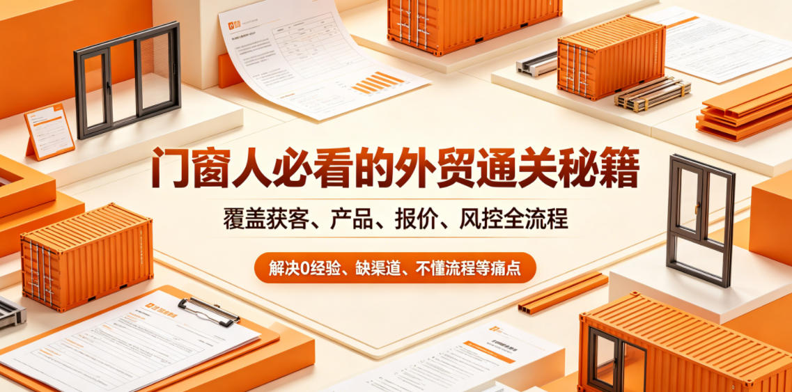 门窗人必看的外贸通关秘籍,块覆盖获客、产品、报价、风控全流程,解决0经验、缺渠道、不懂流程等痛点-米壳知道—知识分享平台