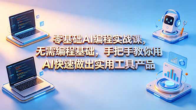 零基础AI编程实战课-更新,无需编程基础,手把手教你用AI快速做出实用工具产品-米壳知道—知识分享平台