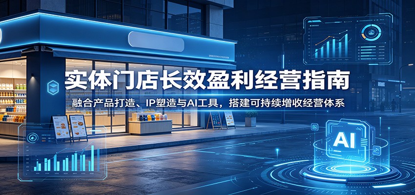 实体门店长效盈利经营指南:融合产品打造、IP塑造与AI工具,搭建可持续增收经营体系-米壳知道—知识分享平台