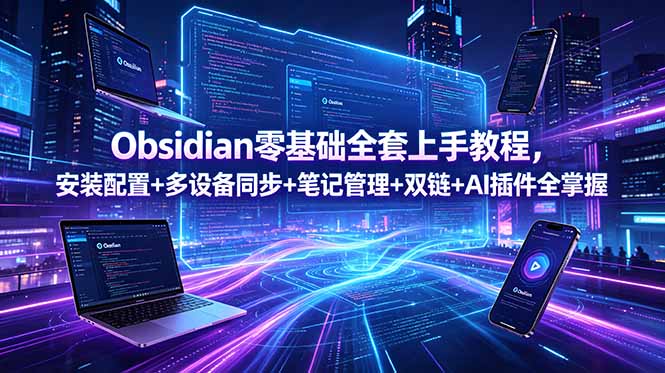 Obsidian零基础全套上手教程,安装配置+多设备同步+笔记管理+双链+AI插件全掌握-米壳知道—知识分享平台