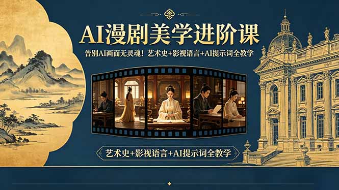 告别AI画面无灵魂！AI漫剧美学进阶课-更新，艺术史+影视语言+AI提示词全教学-米壳知道—知识分享平台