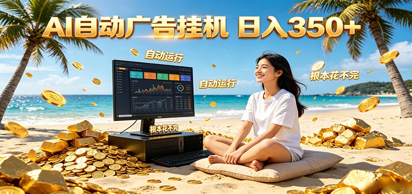 AI自动广告挂机 日入350+ 真正做到躺赚式变现，根本花不完！-米壳知道—知识分享平台
