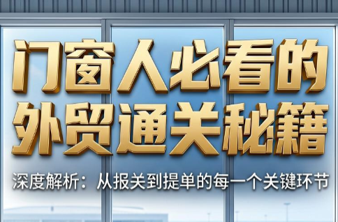 曾老师·门窗人必看的外贸通关秘籍-米壳知道—知识分享平台