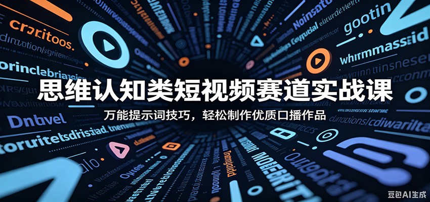 思维认知类短视频赛道实战课：万能提示词技巧，轻松制作优质口播作品-米壳知道—知识分享平台