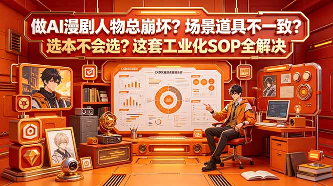 做AI漫剧人物总崩坏？场景道具不一致？选本不会选？这套工业化SOP全解决 (更新-米壳知道—知识分享平台