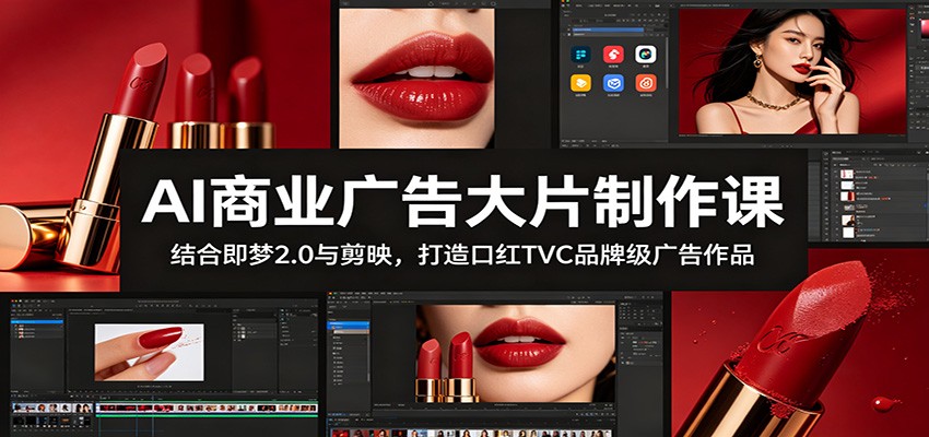 AI商业广告大片制作课：结合即梦2.0与剪映，打造口红TVC品牌级广告作品-米壳知道—知识分享平台