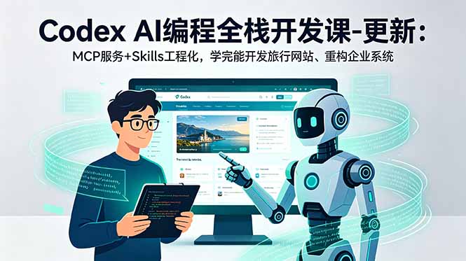 Codex AI编程全栈开发课-更新：MCP服务+Skills工程化，学完能开发旅行网站、重构企业系统-米壳知道—知识分享平台