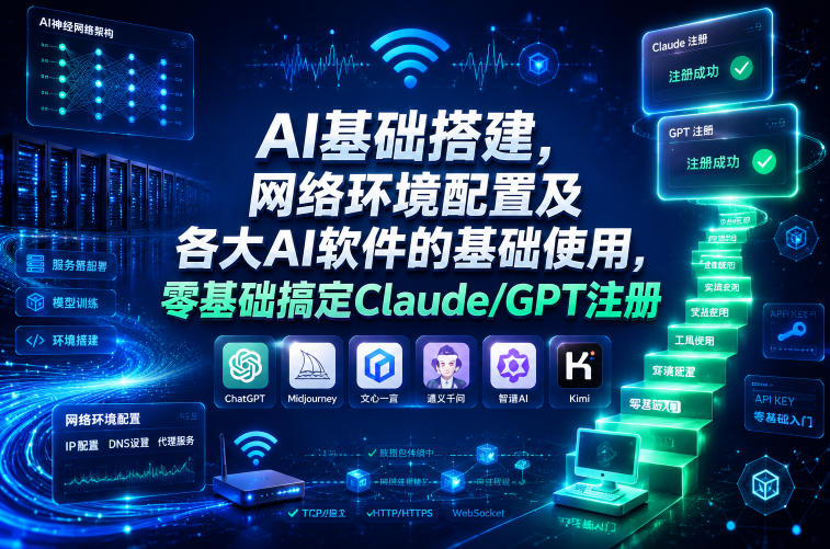 AI基础搭建，网络环境配置及各大AI软件的基础使用，零基础搞定Claude/GPT注册-米壳知道—知识分享平台