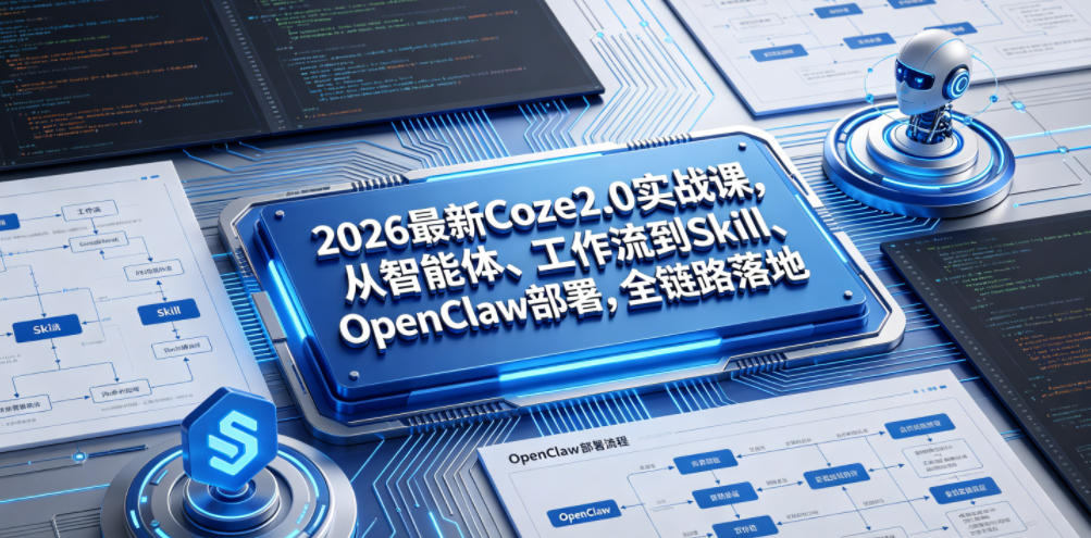 2026最新Coze2.0实战课，从智能体、工作流到Skill、OpenClaw部署，全链路落地-米壳知道—知识分享平台