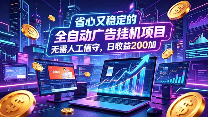全自动广告挂机项目，全程无需人工值守。稳定创收每日收益200+-米壳知道—知识分享平台