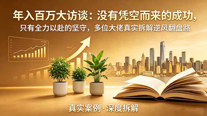 年入百万大访谈-更新：没有凭空而来的成功，只有全力以赴的坚守，多位大佬真实拆解逆风翻盘路-米壳知道—知识分享平台
