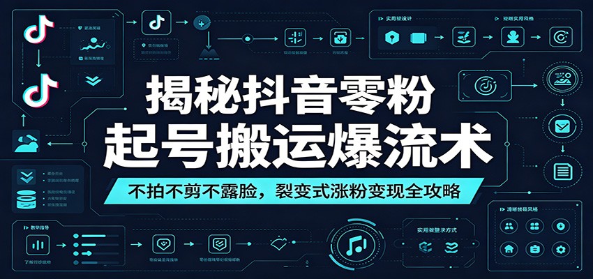 揭秘抖音零粉起号搬运爆流术：不拍不剪不露脸，裂变式涨粉变现全攻略-米壳知道—知识分享平台