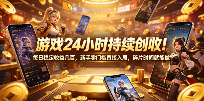 游戏24小时持续创收！每日稳定收益几百，新手零门槛直接入局，碎片时间就能做【揭秘】-米壳知道—知识分享平台