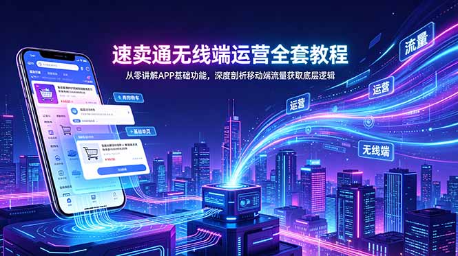 速卖通无线端运营全套教程，从零讲解APP基础功能，深度剖析移动端流量获取底层逻辑-米壳知道—知识分享平台