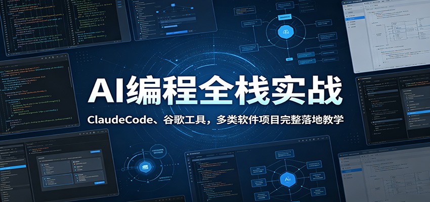 AI编程全栈实战：ClaudeCode、谷歌工具，多类软件项目完整落地教学-米壳知道—知识分享平台