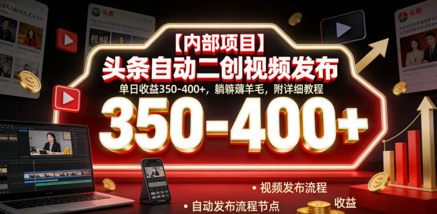 【内部项目】头条自动二创视频发布，单日收益350-400+，躺賺薅羊毛，附详细教程【揭秘】-米壳知道—知识分享平台