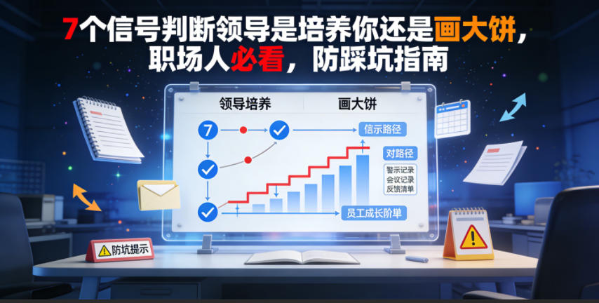 付费文章：7个信号判断领导是培养你还是画大饼，职场人必看，防踩坑指南-米壳知道—知识分享平台
