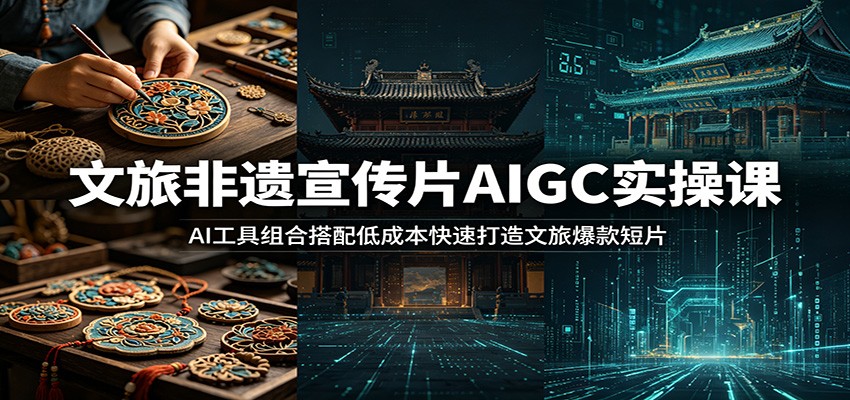 文旅非遗宣传片AIGC实操课：AI工具组合搭配低成本快速打造文旅爆款短片-米壳知道—知识分享平台