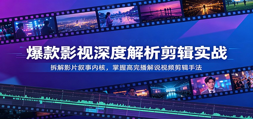 爆款影视深度解析剪辑实战：拆解影片叙事内核，掌握高完播解说视频剪辑手法-米壳知道—知识分享平台