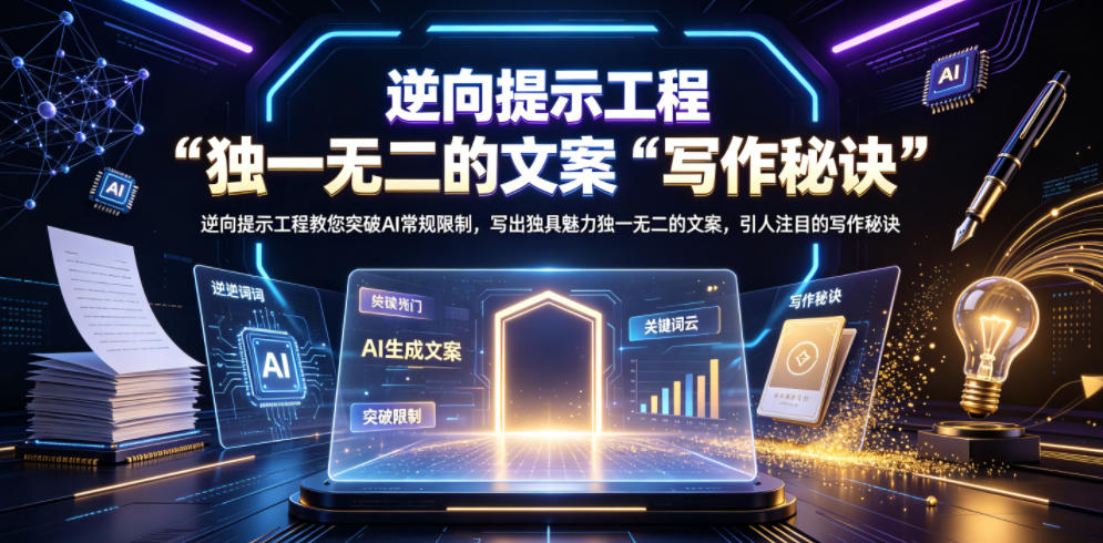 逆向提示工程教您突破AI常规限制，写出独具魅力独一无二的文案，引人注目的写作秘诀【原创双语字幕】-米壳知道—知识分享平台