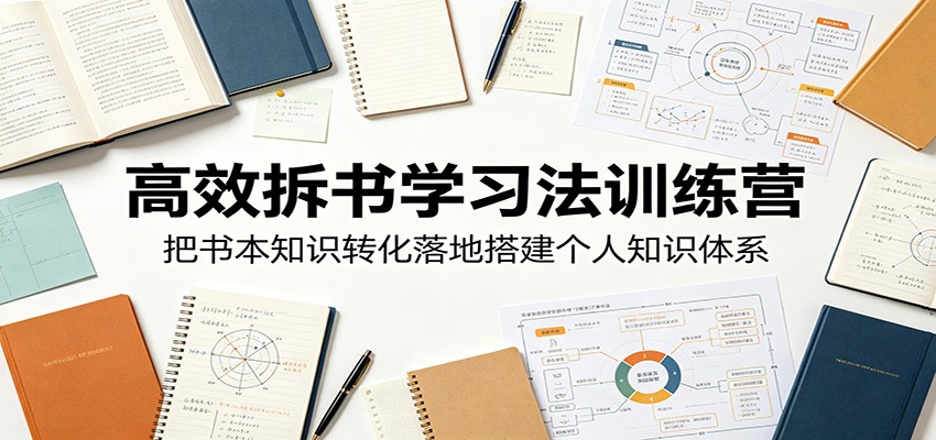 高效拆书学习法训练营，把书本知识转化落地搭建个人知识体系-米壳知道—知识分享平台