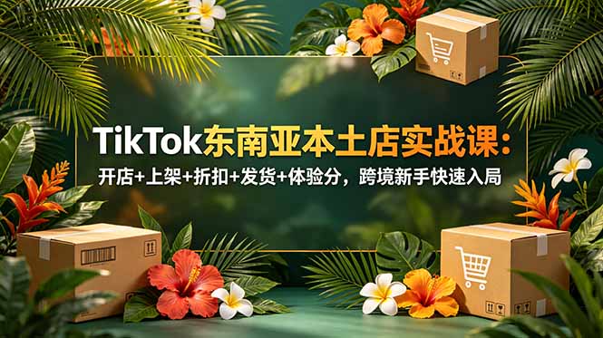 TikTok东南亚本土店实战课：开店+上架+折扣+发货+体验分，跨境新手快速入局-米壳知道—知识分享平台