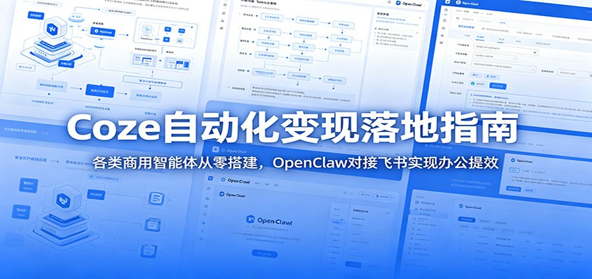 Coze自动化变现落地指南：各类商用智能体从零搭建，OpenClaw对接飞书实现办公提效-米壳知道—知识分享平台
