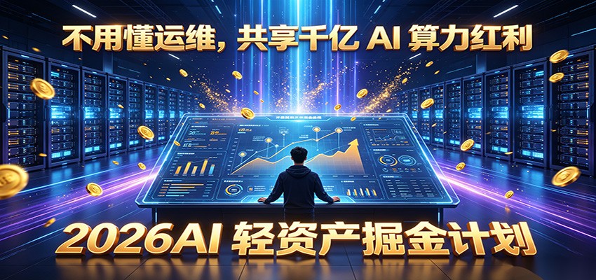 不用懂运维，共享千亿 AI 算力红利，2026AI 轻资产掘金计划-米壳知道—知识分享平台