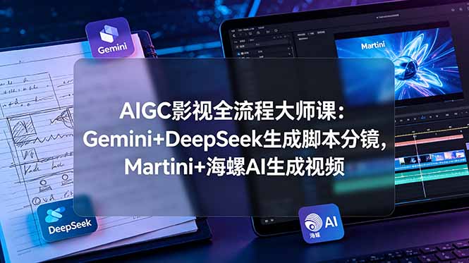 AIGC影视全流程大师课：Gemini+DeepSeek生成脚本分镜，Martini+海螺AI生成视频-米壳知道—知识分享平台