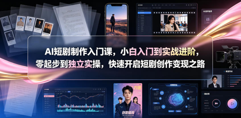 AI短剧制作入门课,小白入门到实战进阶,零起步到独立实操,快速开启短剧创作变现之路-米壳知道—知识分享平台