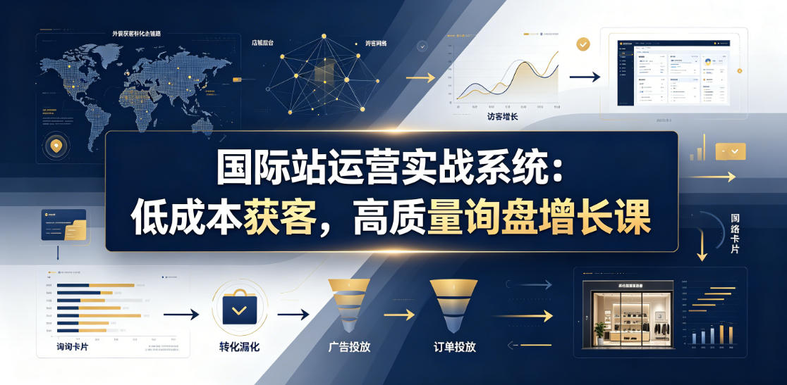 国际站运营实战系统:低成本获客,高质量询盘增长课(更新26年)-米壳知道—知识分享平台