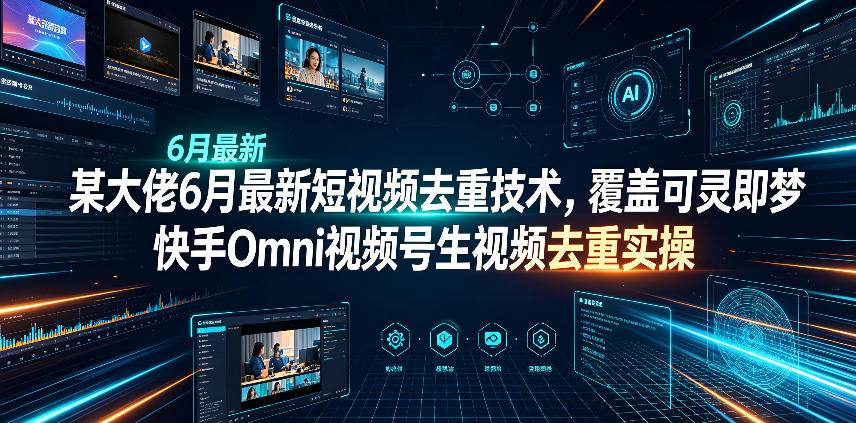 某大佬6月最新短视频去重技术，覆盖可灵即梦快手Omni视频号生视频去重实操-米壳知道—知识分享平台