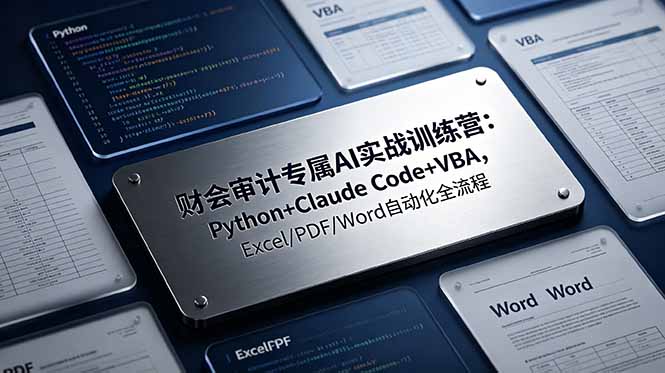 财会审计专属 AI实战训练营：Python+Claude Code+VBA，Excel/PDF/Word自动化全流程-米壳知道—知识分享平台