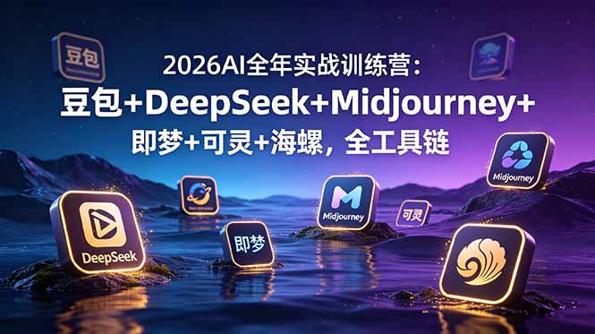 2026AI全年实战训练营：豆包+DeepSeek+Midjourney+即梦+可灵+海螺，全工具链-米壳知道—知识分享平台