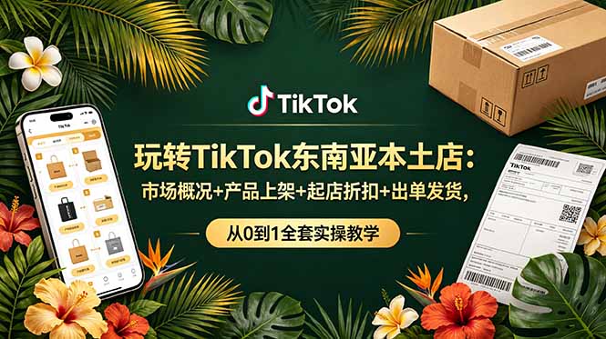 玩转TikTok东南亚本土店：市场概况+产品上架+起店折扣+出单发货，从0到1全套实操教学-米壳知道—知识分享平台