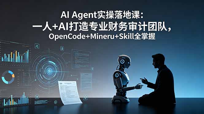 AI Agent实操落地课：一人+AI打造专业财务审计团队，OpenCode+Mineru+Skill全掌握-米壳知道—知识分享平台