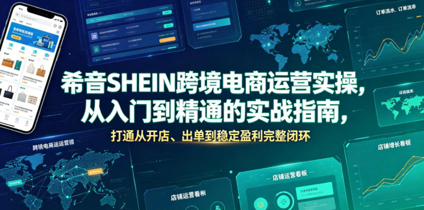 希音SHEIN跨境电商运营实操，从入门到精通的实战指南，打通从开店、出单到稳定盈利完整闭环-米壳知道—知识分享平台
