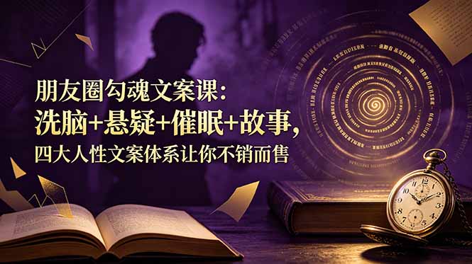朋友圈勾魂文案课：洗脑+悬疑+催眠+故事，四大人性文案体系让你不销而售-米壳知道—知识分享平台