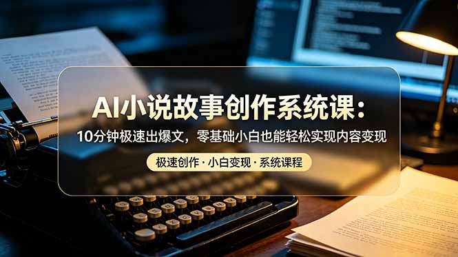 AI小说故事创作系统课：10分钟极速出爆文，零基础小白也能轻松实现内容变现-米壳知道—知识分享平台