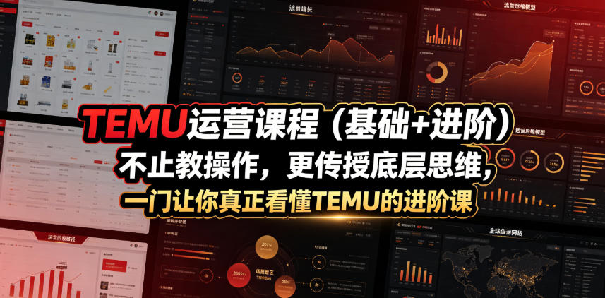 TEMU运营课程(基础+进阶)，不止教操作，更传授底层思维，一门让你真正看懂TEMU的进阶课-米壳知道—知识分享平台