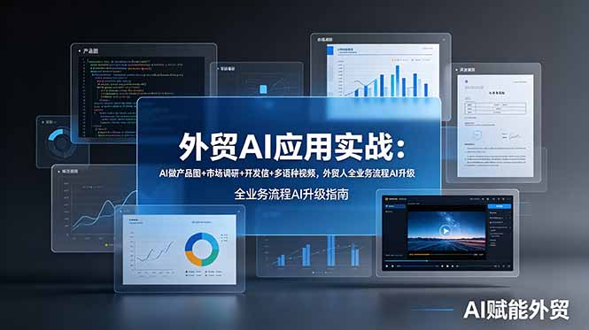 外贸AI应用实战：AI做产品图+市场调研+开发信+多语种视频，外贸人全业务流程AI升级-米壳知道—知识分享平台