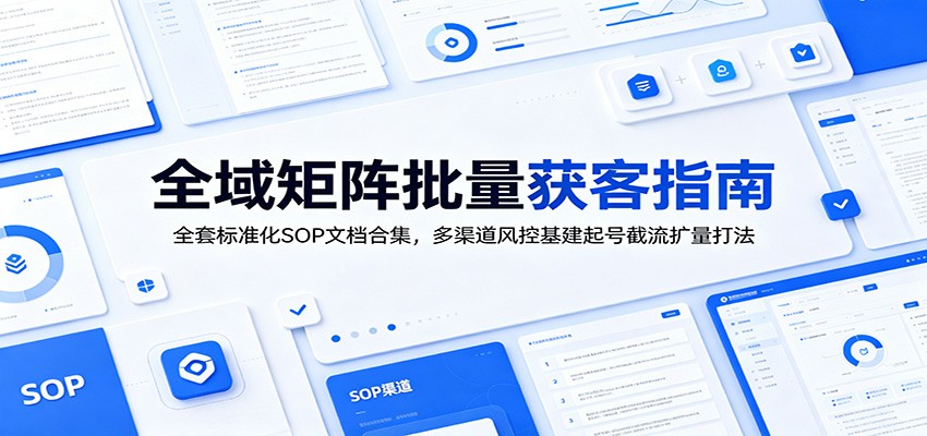 全域矩阵批量获客指南：全套标准化SOP文档合集，多渠道风控基建起号截流扩量打法-米壳知道—知识分享平台